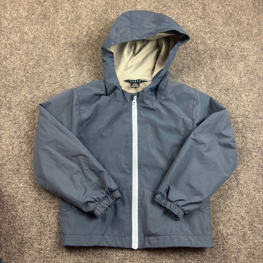 ICEBURG Kids Blue Hooded Rain Jacket size: Medium 6/6X